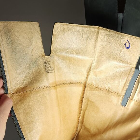 Olukai Women's Holo Lio II US11 Dark Green Leather Back Zip Tall Riding Boots - Picture 12 of 16